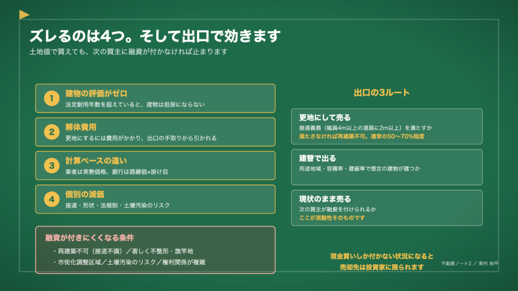 図2　ズレるのは4つ。そして出口で効きます